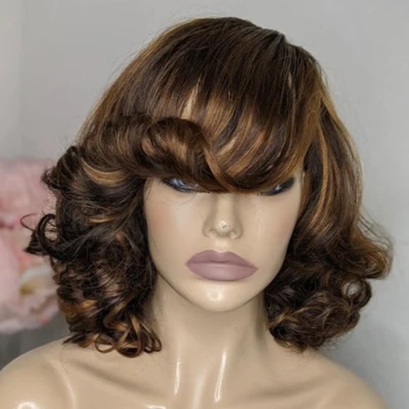 DINA-GLUELESS CURLY WIG,All Products : American Fashion Style Bags On Sale